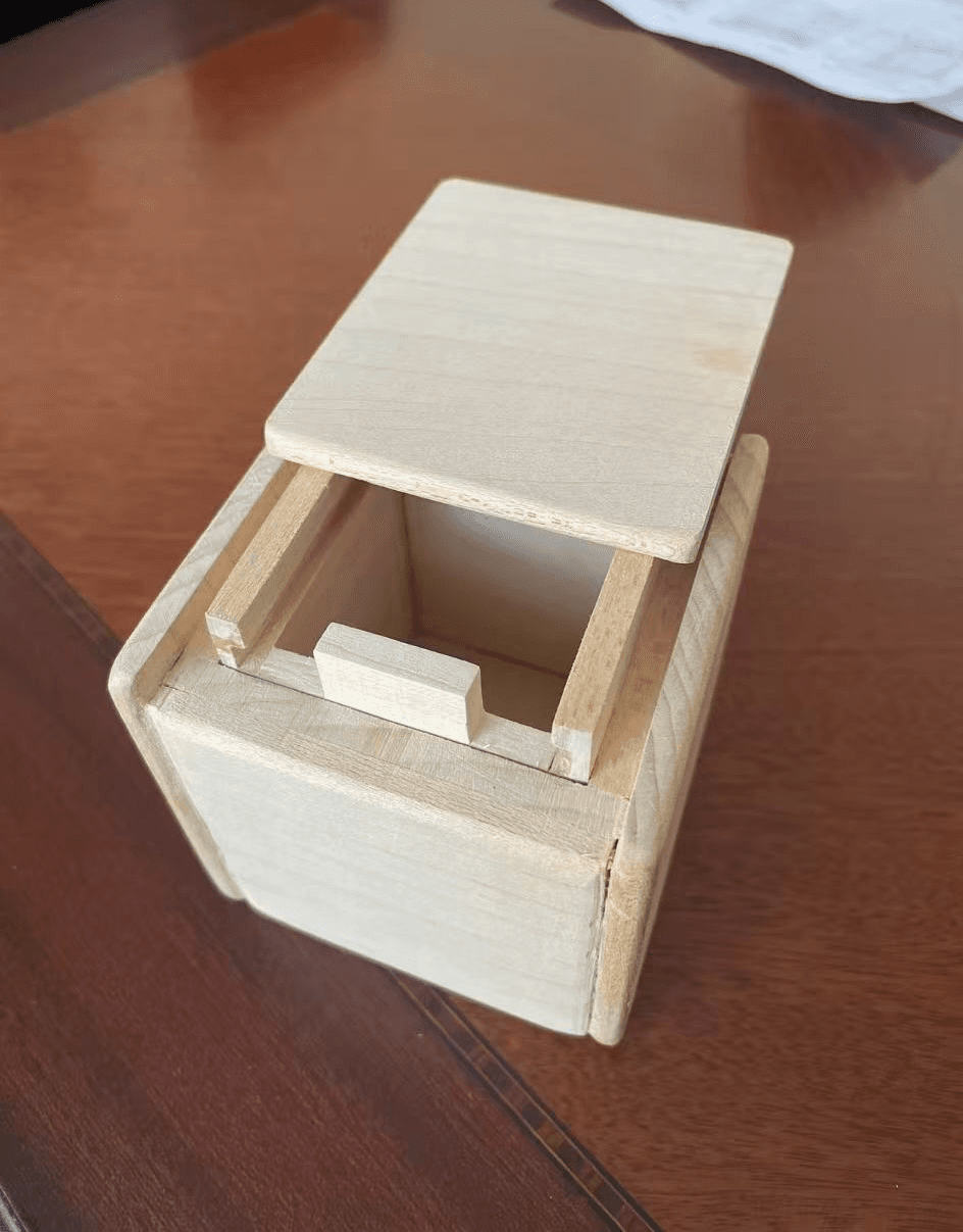 Wooden Mechanical Puzzle Box